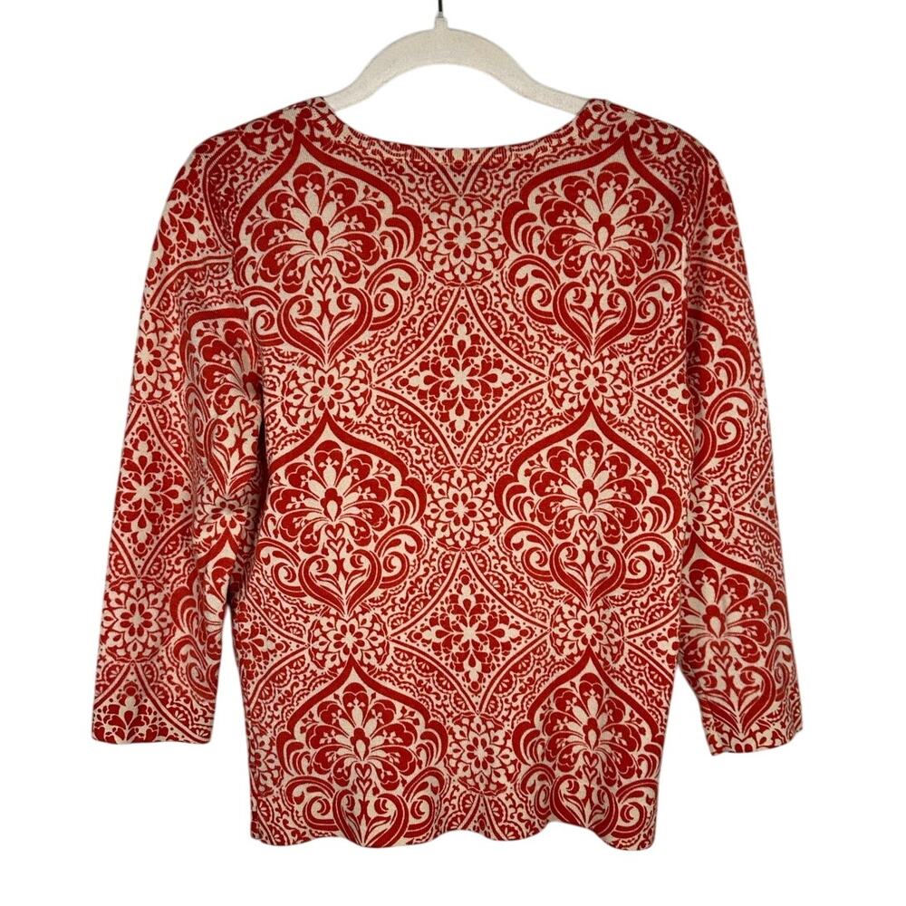 Ann Taylor Printed Button Down Round Neck Cardiga… - image 2